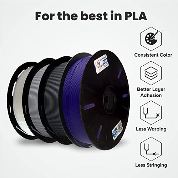 3IDEA PLA 3D Printing Filaments - Multi-Colour 1.75mm (Pack of 4)