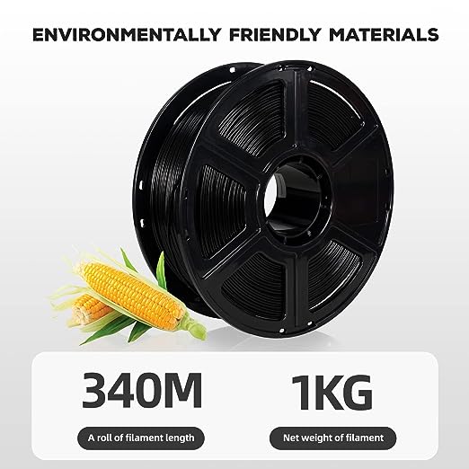 FLASHFORGE PLA 3D PRINTING FILAMENT BLACK 1.75MM, NET WEIGHT-1KG