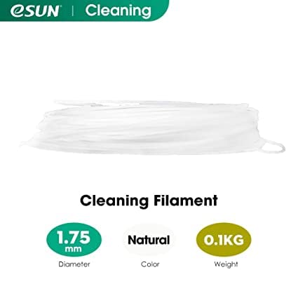 eSun Cleaning 3D Printing Filament Natural, 1.75mm, Net Weight-100gm