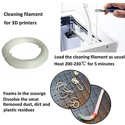 eSun Cleaning 3D Printing Filament Natural, 1.75mm, Net Weight-100gm