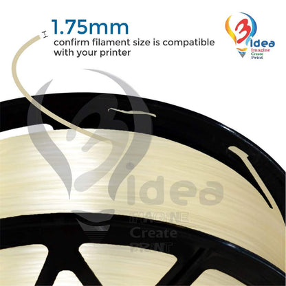 3idea ABS 3D Printing Filaments Natural 1.75mm,Net Weight-1kg