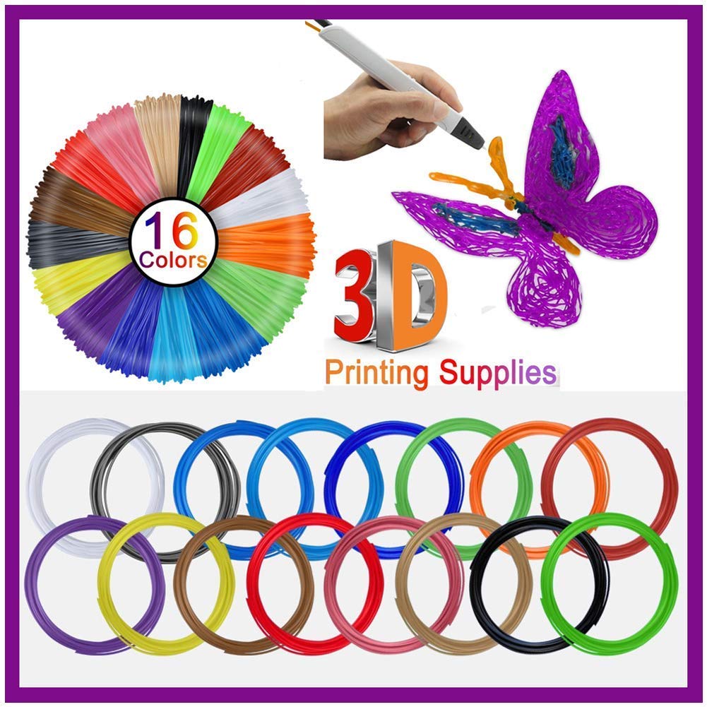 3IDEA PLA 3D PRINTING FILAMENTS MULTI - COLOUR 1.75MM, SET OF 16 (EACH FILAMENT 5 METERS)