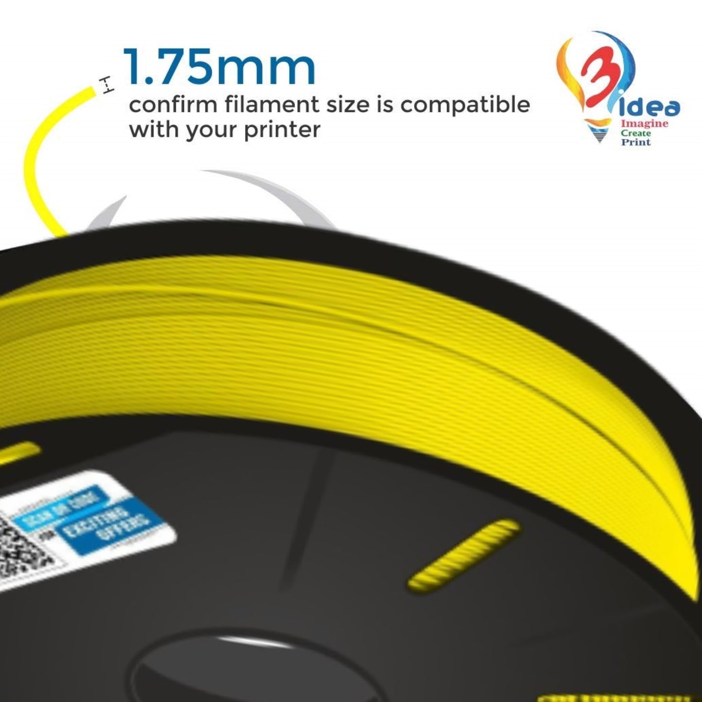 3IDEA PETG 3D PRINTING FILAMENTS YELLOW 1.75MM