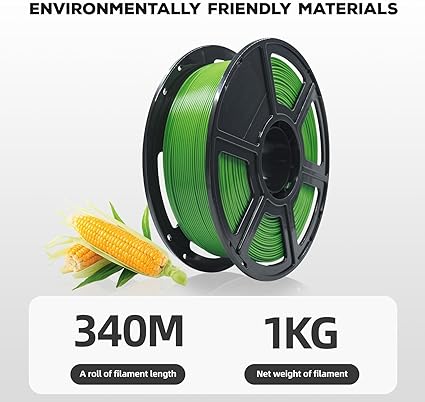 Flashforge PLA 3D Printing Filament Matte Green, 1.75MM, Net Weight-1KG