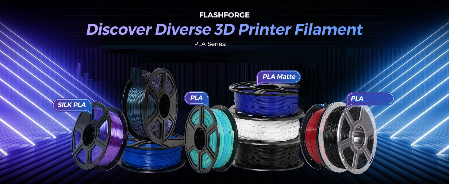 FLASHFORGE PLA 3D PRINTING FILAMENT MATTE BLUE, 1.75MM, NET WEIGHT-1KG