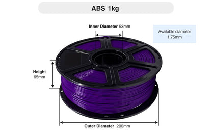 Flashforge ABS 3D Printing Filament Grey, 1.75MM, Net Weight -1KG