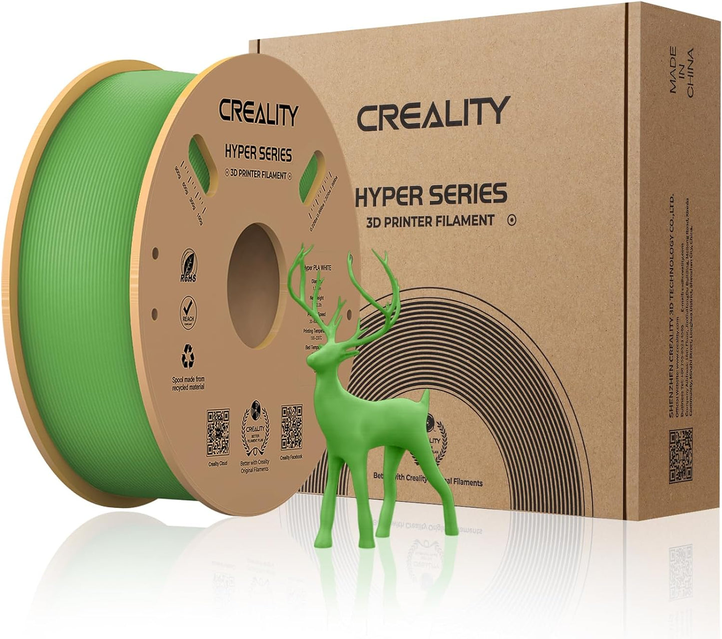 CREALITY HYPER SERIES PLA 3D PRINTING FILAMENTS GREEN