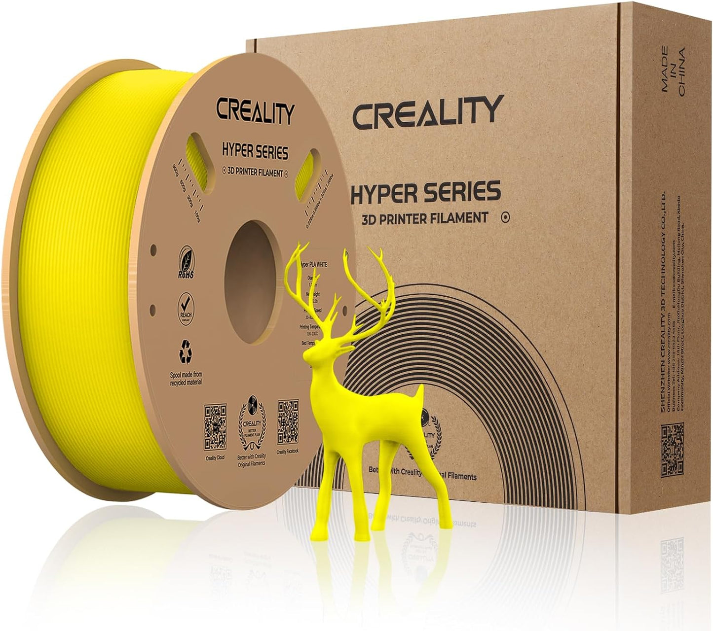 Creality Hyper Series PLA 3D Printing Filaments Yellow