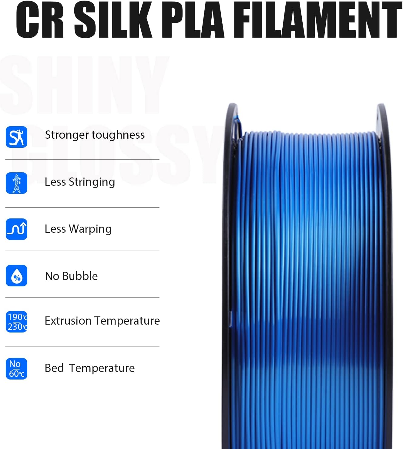 CR-Silk PLA 3D Printing Filament