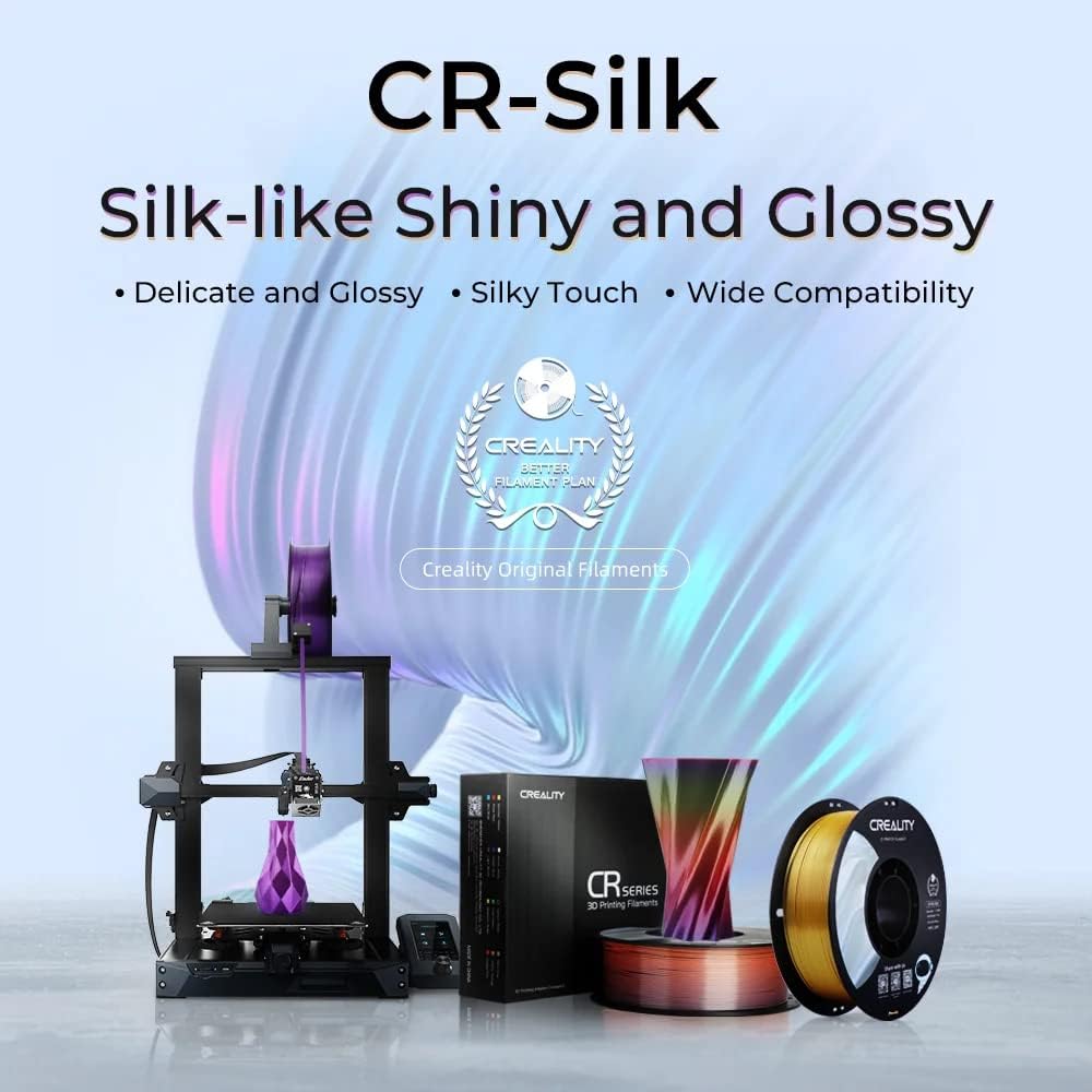 CREALIT CR-SILK PLA 3D PRINTING FILAMENTS WHITE