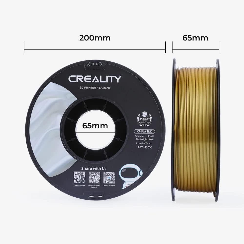 CREALITY CR-SILK PLA 3D PRINTING FILAMENTS GOLD, 1.75MM, NET WEIGHT-1KG