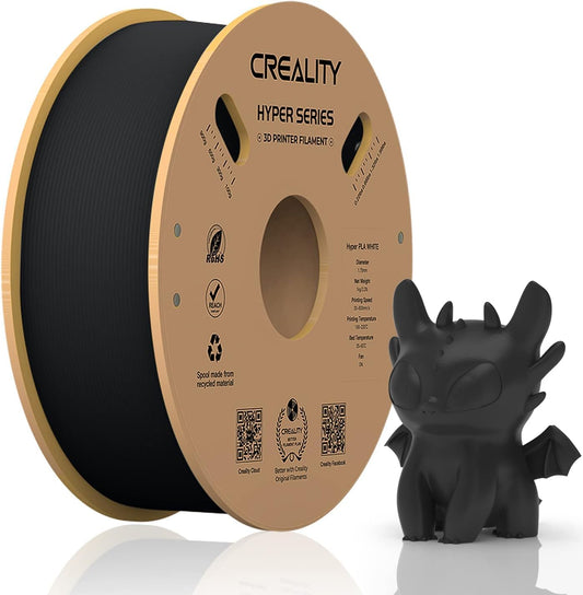 Creality Hyper Series PLA 3D Printing Filament Black, 1.75MM, Net Weight-1KG