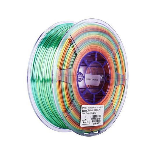 eSUN Silk PLA 3D Printing Filament Rainbow, 1.75MM, Net Weight-1KG