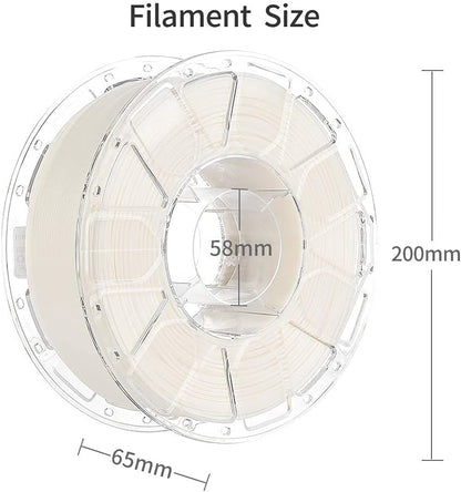 Refurbished Creality PLA 3D Printing Filament White ,1.75mm,Net Weight-1kg