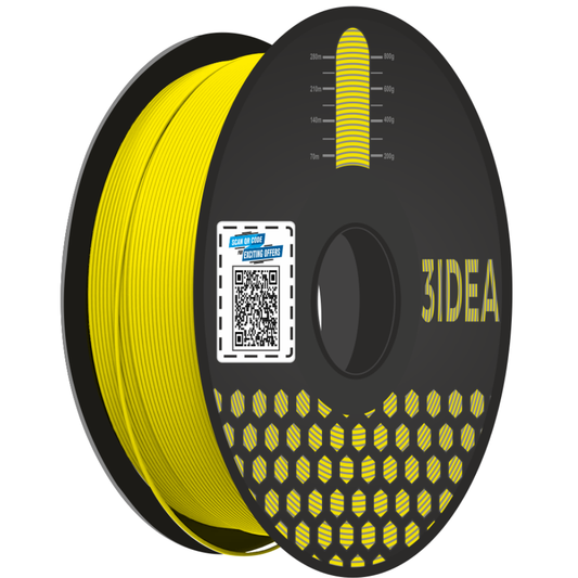 3idea PLA 3D Printing Filaments Yellow 1.75mm,Gross Weight-1kg