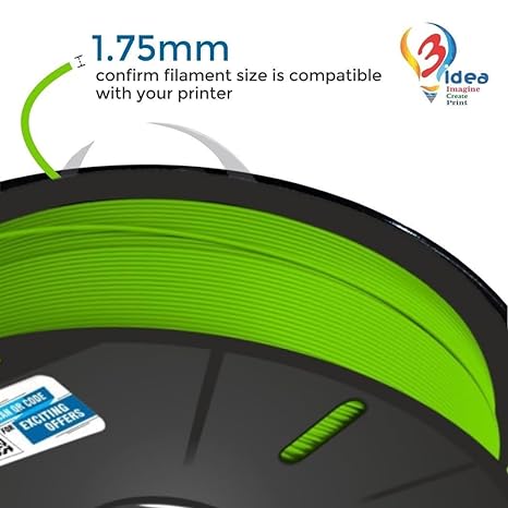 3IDEA ABS 3D PRINTING FILAMENTS GREEN 1.75MM,NET WEIGHT-1KG